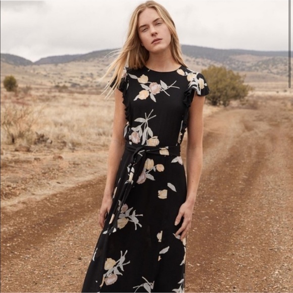 Christy Dawn Quinn Night Tulip Flora Tie Waist Maxi Dress - Picture 2 of 12